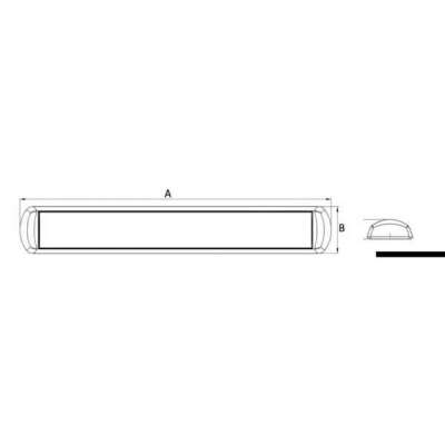 Plafoniera lineare a LED a potenza variabile