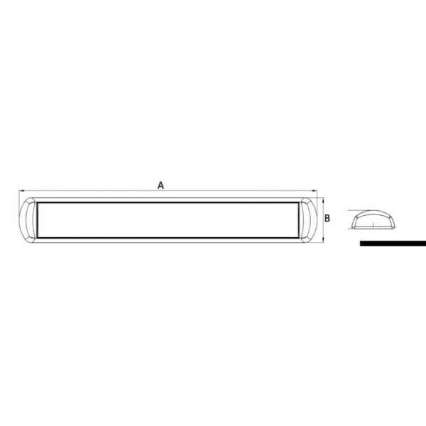 Plafoniera lineare a LED a potenza variabile