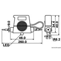 Portafusibile stagno con LED di allarme