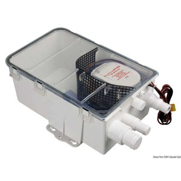 Pozzetto raccolta acque grigie, completo di pompa automatica Europump Auto