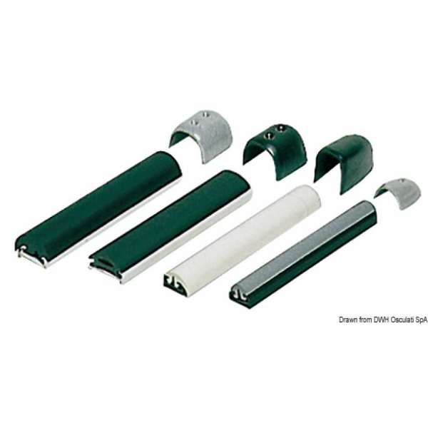 Profilo parabordo in materiale plastico rigido duralene con inserto in PVC flessibile