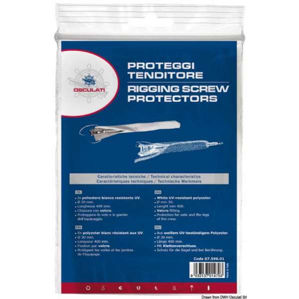 Proteggi tenditore in poliestere bianco resistente UV
