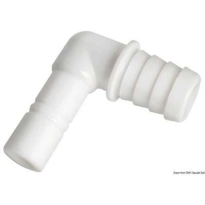 Raccordo cilindrico a gomito per tubo flessibile da 20 mm WHALE