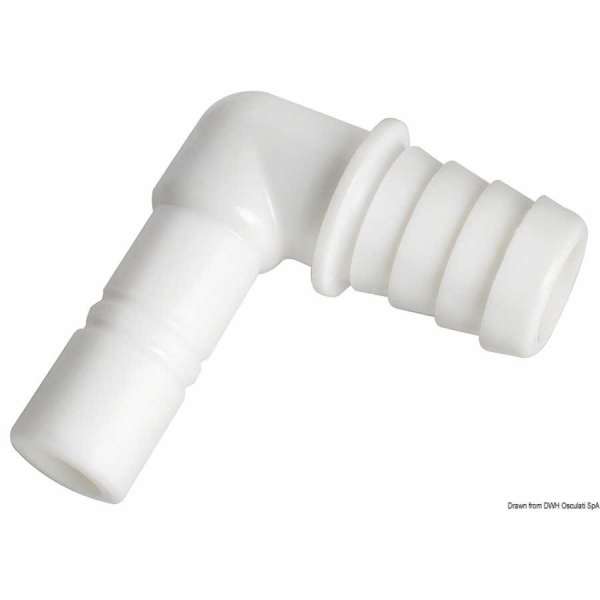 Raccordo cilindrico a gomito per tubo flessibile da 20 mm WHALE