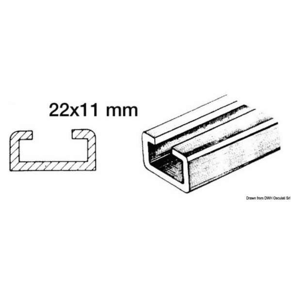 Rotaia in alluminio e scorrevoli nylon