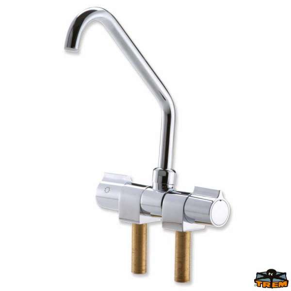 Rubinetto acqua fredda/calda canna alta