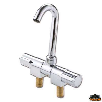Rubinetto acqua fredda/calda canna bassa