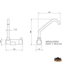 Rubinetto mixer canna alta