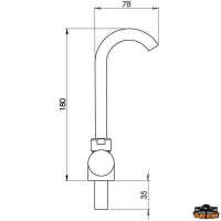 Rubinetto mixer canna bassa