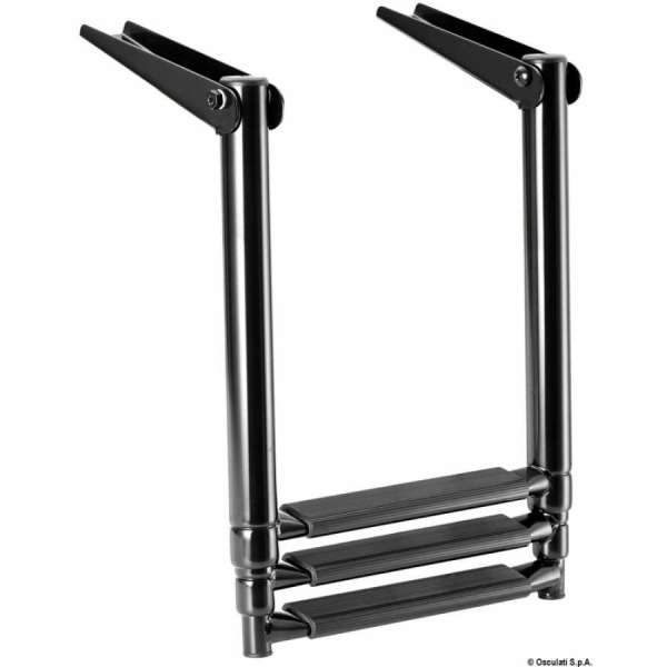 Scaletta telescopica per plancetta Total Black nera                             