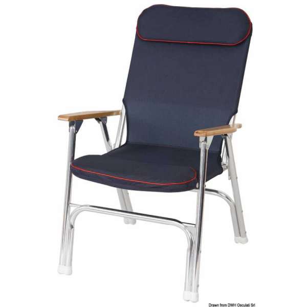 Sedia pieghevole in alluminio anodizzato