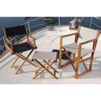 Sedia regista in teak colore Blu