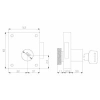 Serratura Da Appoggio Mm.62x53