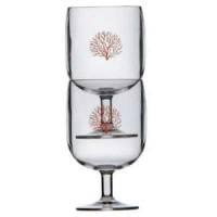 Set 6 bicchieri coppa Marine Business Coral impilabili in ecozen