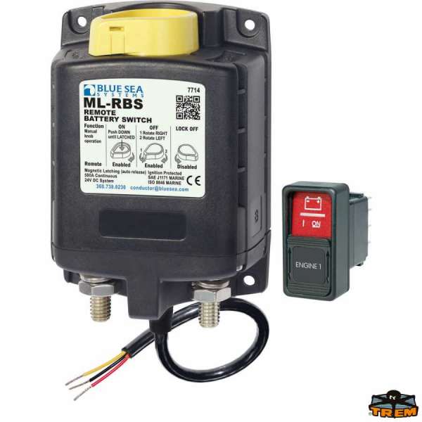 Solenoide remoto per batterie Serie ML completo di interruttore