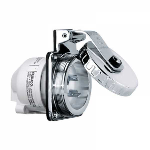 Spina ad incasso Inox 16 Amp.