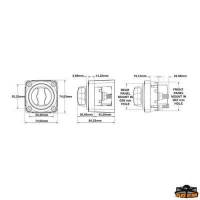 Staccabatteria-Mini-300A a chiave e pomello