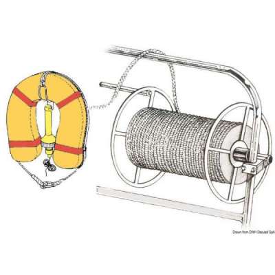 Tamburo avvolgi cima in acciaio inox lucidato