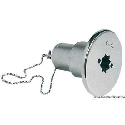 Tappo carburante in Acciaio Inox AISI 316 microfuso lucidato a specchio a bassa sporgenza