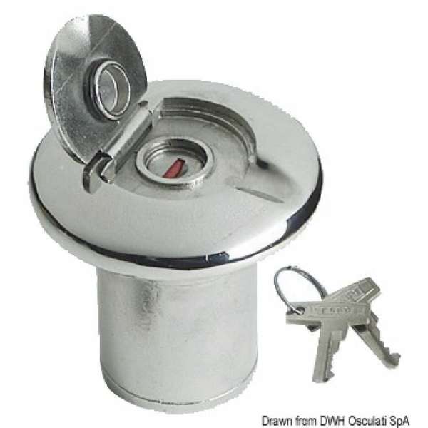 Tappo imbarco in Acciaio Inox AISI 316 microfuso e lucidato a specchio, regolamentare RINA