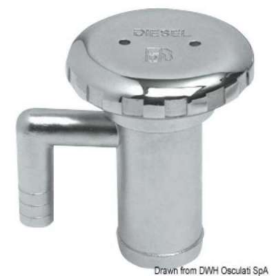 Tappo rifornimento in Acciaio Inox AISI 316 lucidato a specchio, con sfiato incorporato
