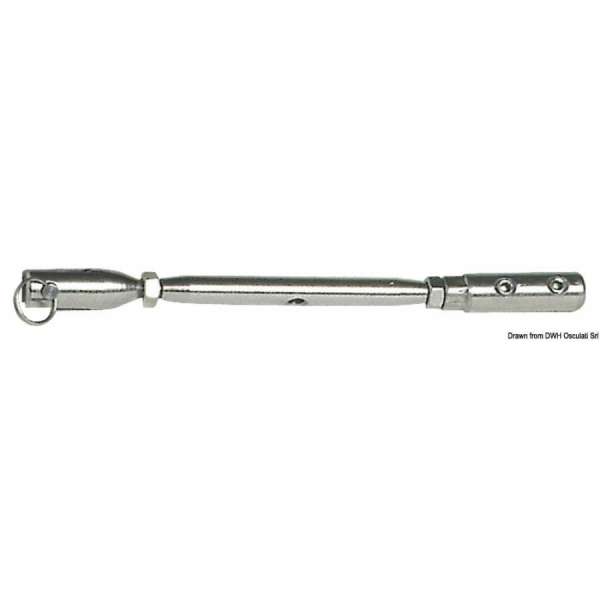 Tenditore con incorporato terminale con brugole inox