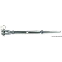 Tenditore tornito dalla barra con terminale a pressare su cavo inox