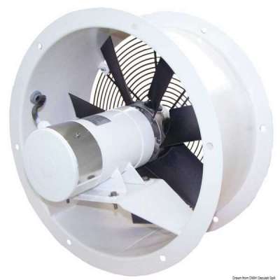 Ventilatore elicoidale con girante polipropilene bilanciate dinamicamente e staticamente