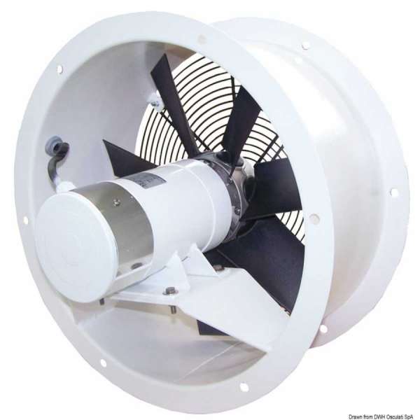 Ventilatore elicoidale con girante polipropilene bilanciate dinamicamente e staticamente