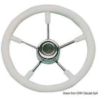 Volante con razze in acciaio inox