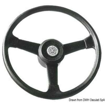 Volante in plastica nera