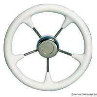 Volante in poliuretano morbido con razze in acciaio inox