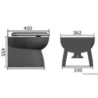 WC elettrico carenato con tazza in porcellana bianca