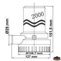 WWB 2000 pompa di sentina automatica 2000GPH